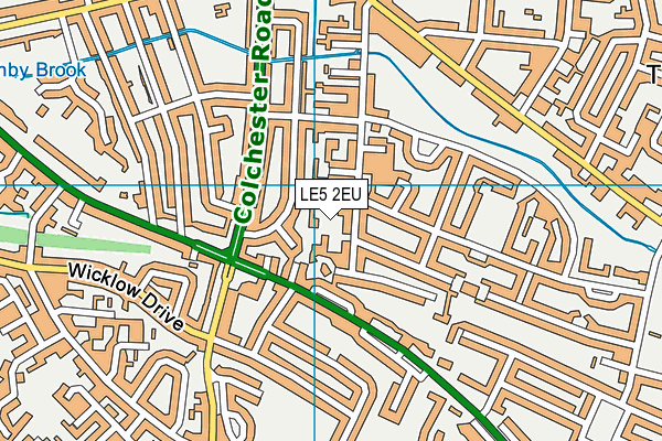 LE5 2EU map - OS VectorMap District (Ordnance Survey)
