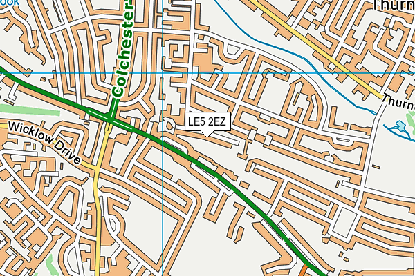 LE5 2EZ map - OS VectorMap District (Ordnance Survey)