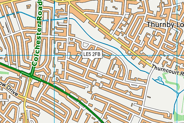 LE5 2FB map - OS VectorMap District (Ordnance Survey)