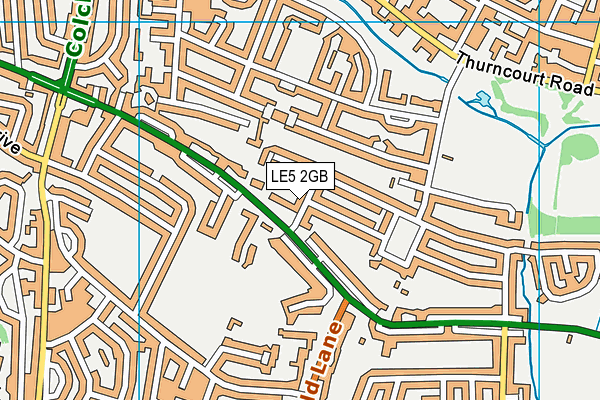 LE5 2GB map - OS VectorMap District (Ordnance Survey)