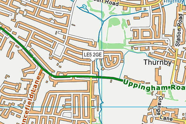 LE5 2GE map - OS VectorMap District (Ordnance Survey)