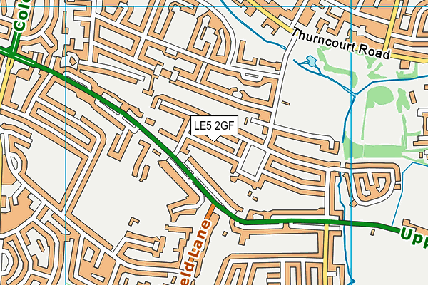 LE5 2GF map - OS VectorMap District (Ordnance Survey)