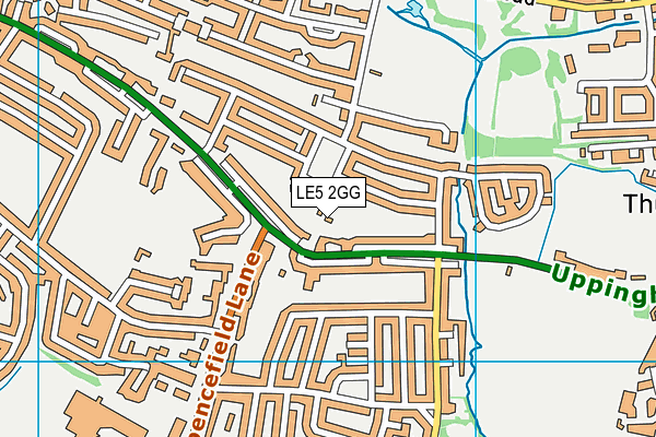 LE5 2GG map - OS VectorMap District (Ordnance Survey)