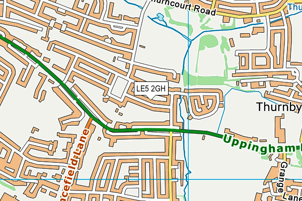 LE5 2GH map - OS VectorMap District (Ordnance Survey)