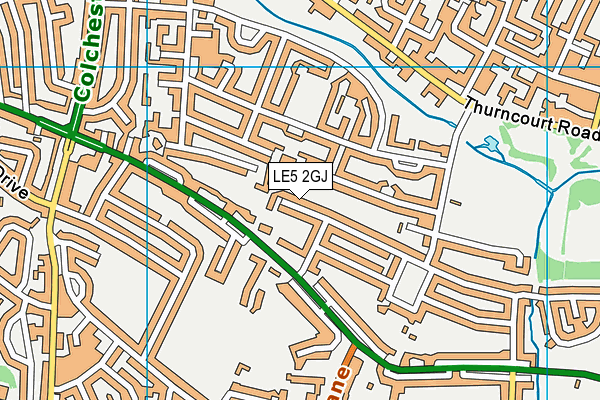 LE5 2GJ map - OS VectorMap District (Ordnance Survey)