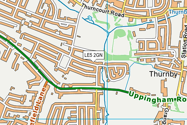 LE5 2GN map - OS VectorMap District (Ordnance Survey)