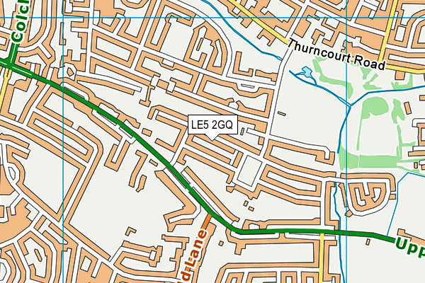 LE5 2GQ map - OS VectorMap District (Ordnance Survey)