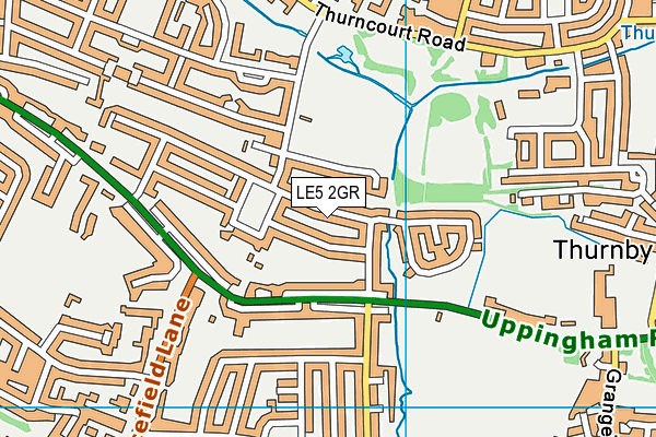 LE5 2GR map - OS VectorMap District (Ordnance Survey)