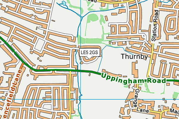 LE5 2GS map - OS VectorMap District (Ordnance Survey)