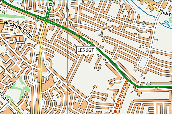 LE5 2GT map - OS VectorMap District (Ordnance Survey)