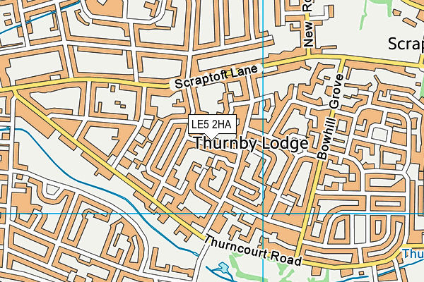 LE5 2HA map - OS VectorMap District (Ordnance Survey)