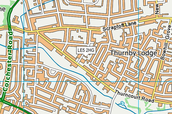 LE5 2HG map - OS VectorMap District (Ordnance Survey)