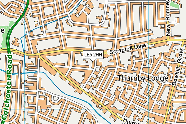 LE5 2HH map - OS VectorMap District (Ordnance Survey)