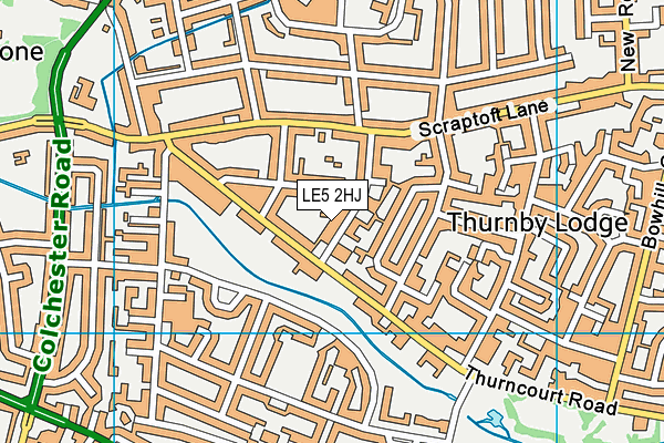 LE5 2HJ map - OS VectorMap District (Ordnance Survey)