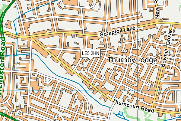 LE5 2HN map - OS VectorMap District (Ordnance Survey)