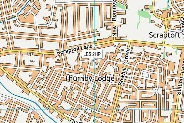 LE5 2HP map - OS VectorMap District (Ordnance Survey)