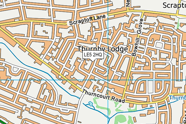 LE5 2HQ map - OS VectorMap District (Ordnance Survey)