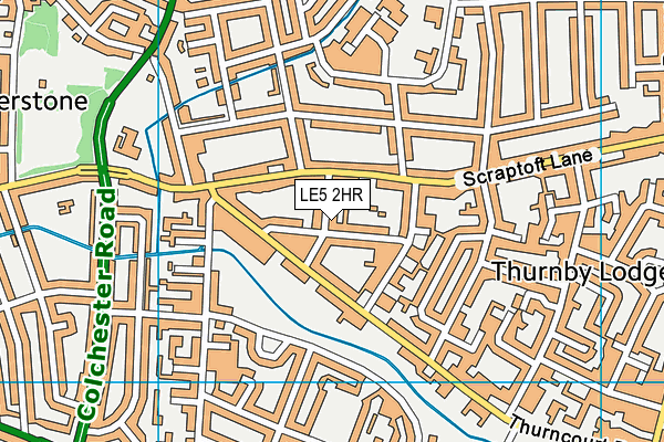 LE5 2HR map - OS VectorMap District (Ordnance Survey)