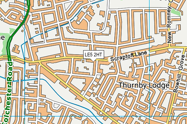 LE5 2HT map - OS VectorMap District (Ordnance Survey)