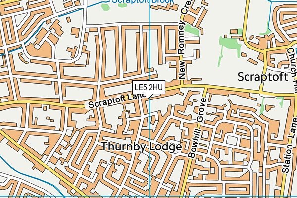 LE5 2HU map - OS VectorMap District (Ordnance Survey)