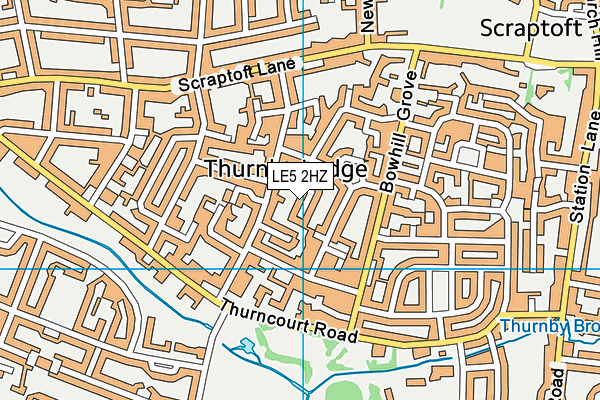 LE5 2HZ map - OS VectorMap District (Ordnance Survey)