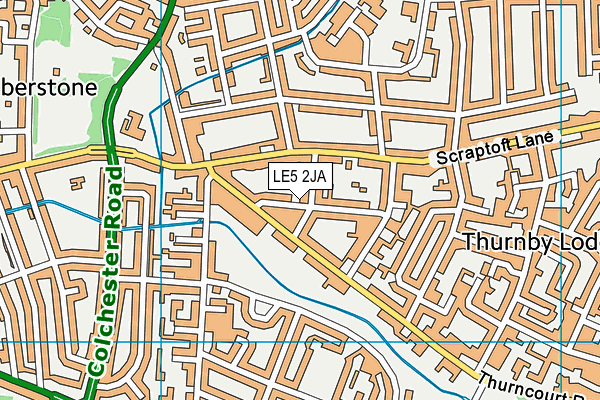 LE5 2JA map - OS VectorMap District (Ordnance Survey)