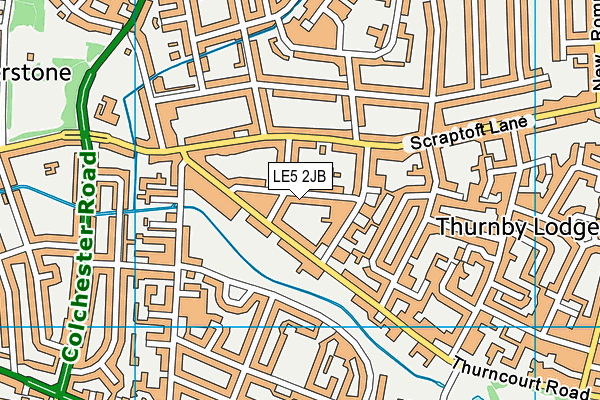 LE5 2JB map - OS VectorMap District (Ordnance Survey)