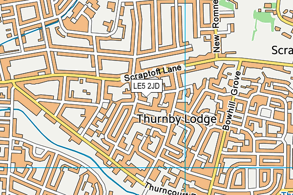 LE5 2JD map - OS VectorMap District (Ordnance Survey)