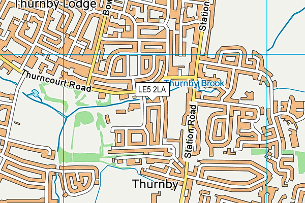 LE5 2LA map - OS VectorMap District (Ordnance Survey)