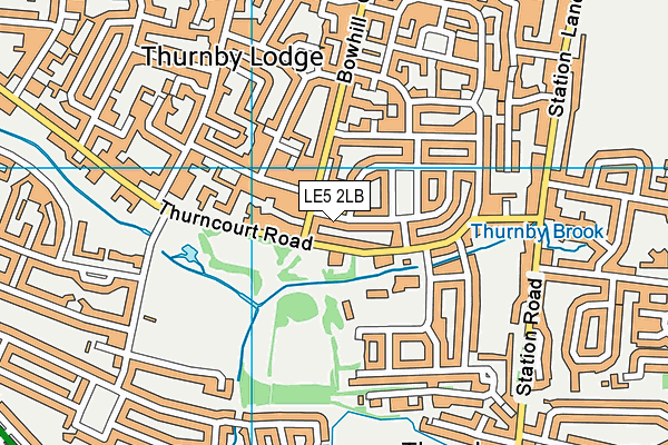 LE5 2LB map - OS VectorMap District (Ordnance Survey)