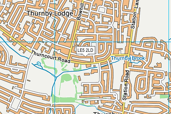 LE5 2LD map - OS VectorMap District (Ordnance Survey)