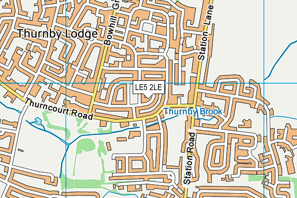 LE5 2LE map - OS VectorMap District (Ordnance Survey)