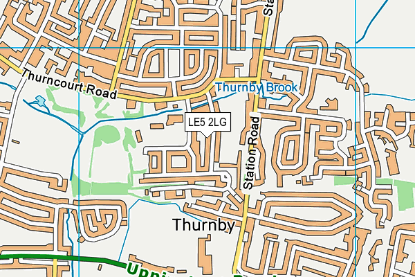 LE5 2LG map - OS VectorMap District (Ordnance Survey)