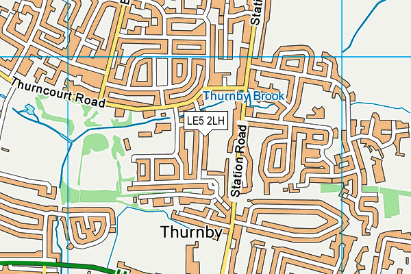 LE5 2LH map - OS VectorMap District (Ordnance Survey)