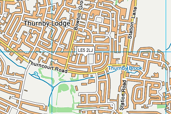 LE5 2LJ map - OS VectorMap District (Ordnance Survey)