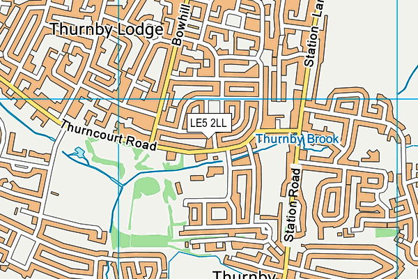 LE5 2LL map - OS VectorMap District (Ordnance Survey)