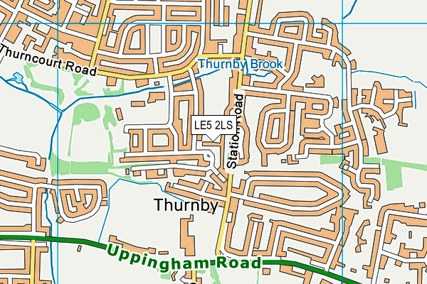 LE5 2LS map - OS VectorMap District (Ordnance Survey)