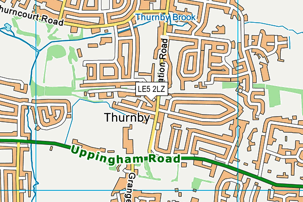 LE5 2LZ map - OS VectorMap District (Ordnance Survey)