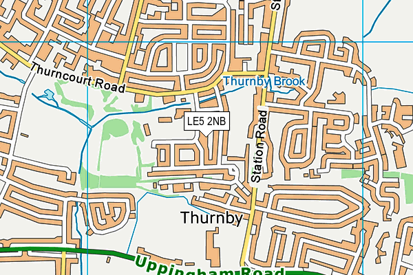 LE5 2NB map - OS VectorMap District (Ordnance Survey)