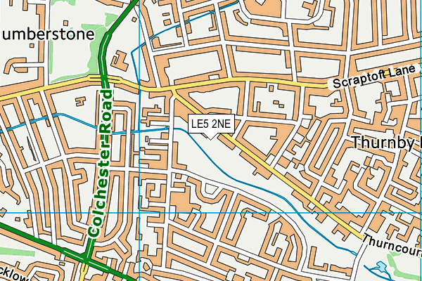 LE5 2NE map - OS VectorMap District (Ordnance Survey)