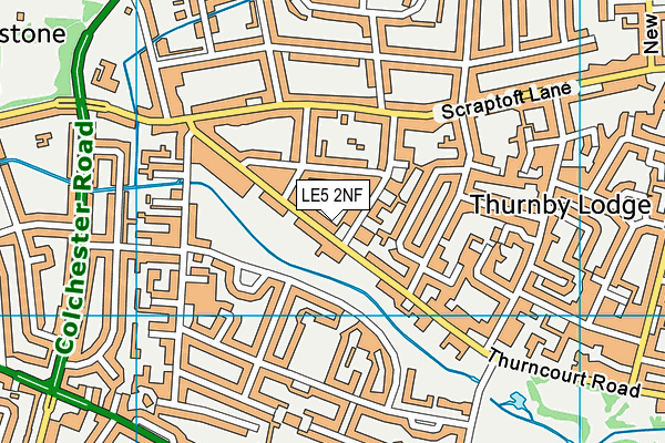 LE5 2NF map - OS VectorMap District (Ordnance Survey)