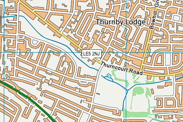 LE5 2NJ map - OS VectorMap District (Ordnance Survey)