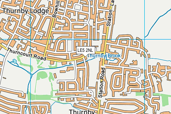 LE5 2NL map - OS VectorMap District (Ordnance Survey)