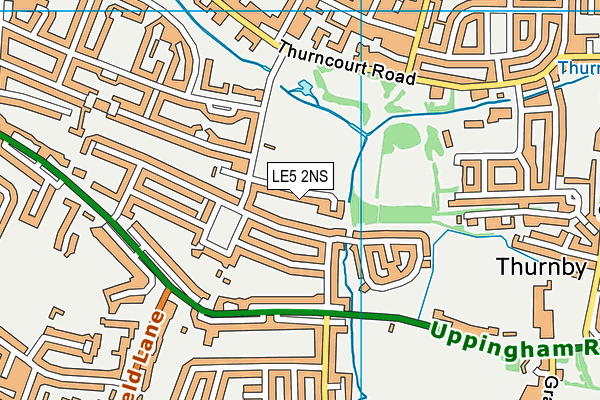 LE5 2NS map - OS VectorMap District (Ordnance Survey)