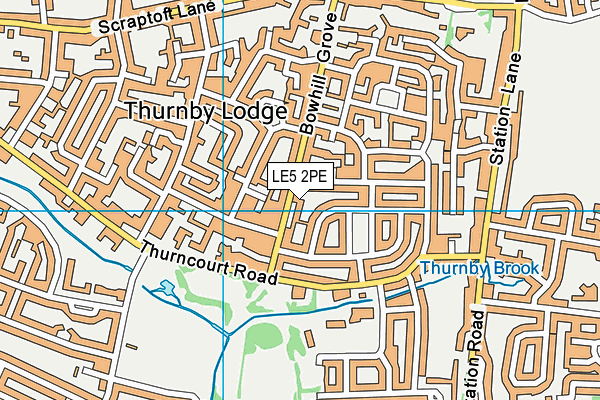 LE5 2PE map - OS VectorMap District (Ordnance Survey)