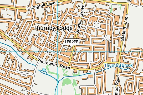 LE5 2PF map - OS VectorMap District (Ordnance Survey)