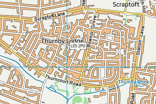 LE5 2PG map - OS VectorMap District (Ordnance Survey)