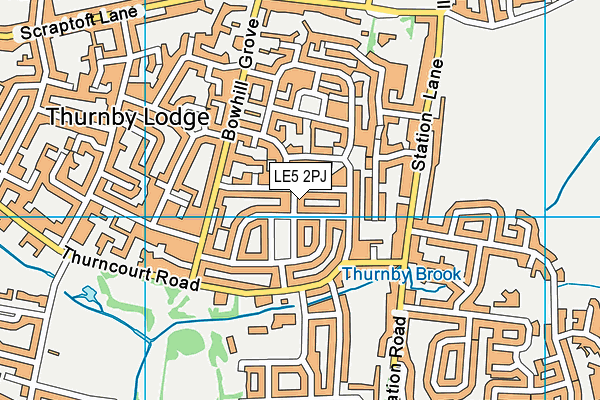 LE5 2PJ map - OS VectorMap District (Ordnance Survey)