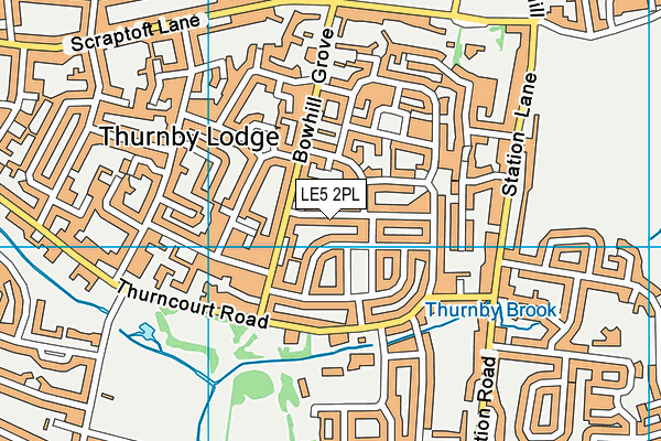 LE5 2PL map - OS VectorMap District (Ordnance Survey)