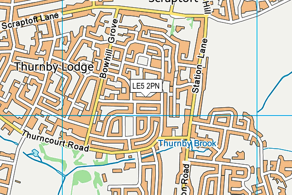 LE5 2PN map - OS VectorMap District (Ordnance Survey)